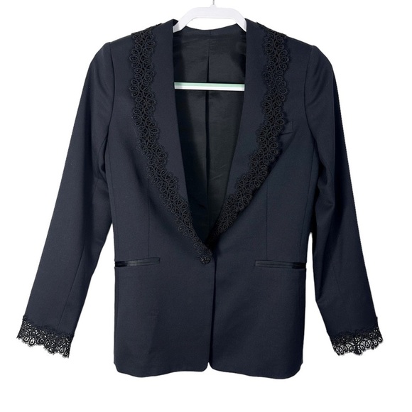 The Kooples Stretch Tuxedo Blazer Jacket - Picture 11 of 11